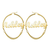 Name Circle Earrings