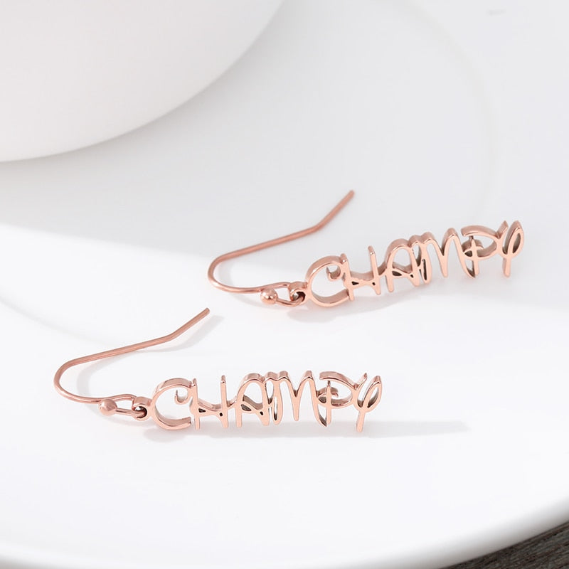 Personalized Name Drop Earrings